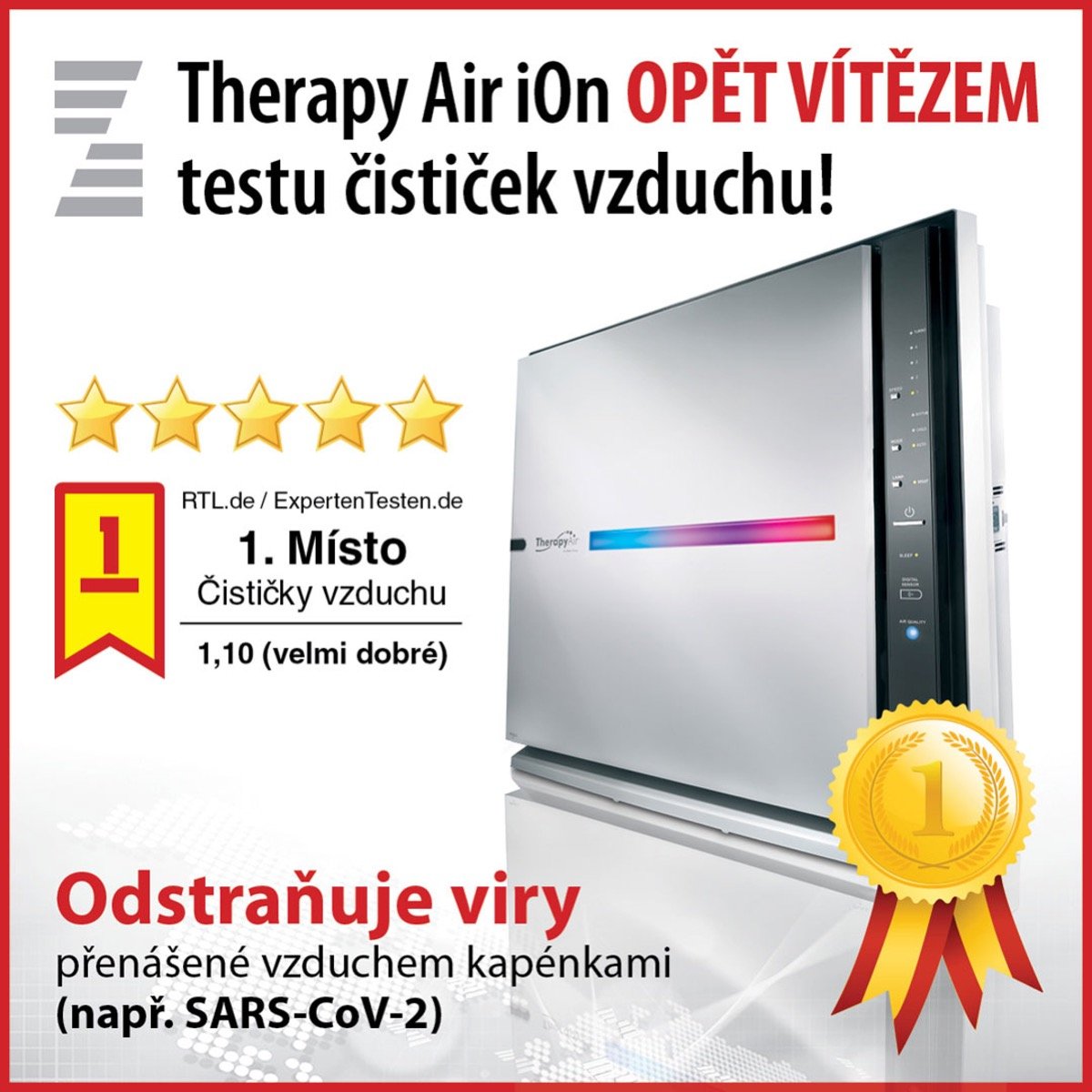 Čistička vzduchu Therapy Air iOn vítěz testu čističek vzduchu