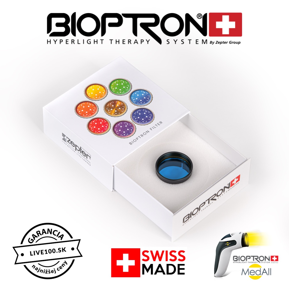 Bioptron modrý filter 5 cm – Obrázok 4