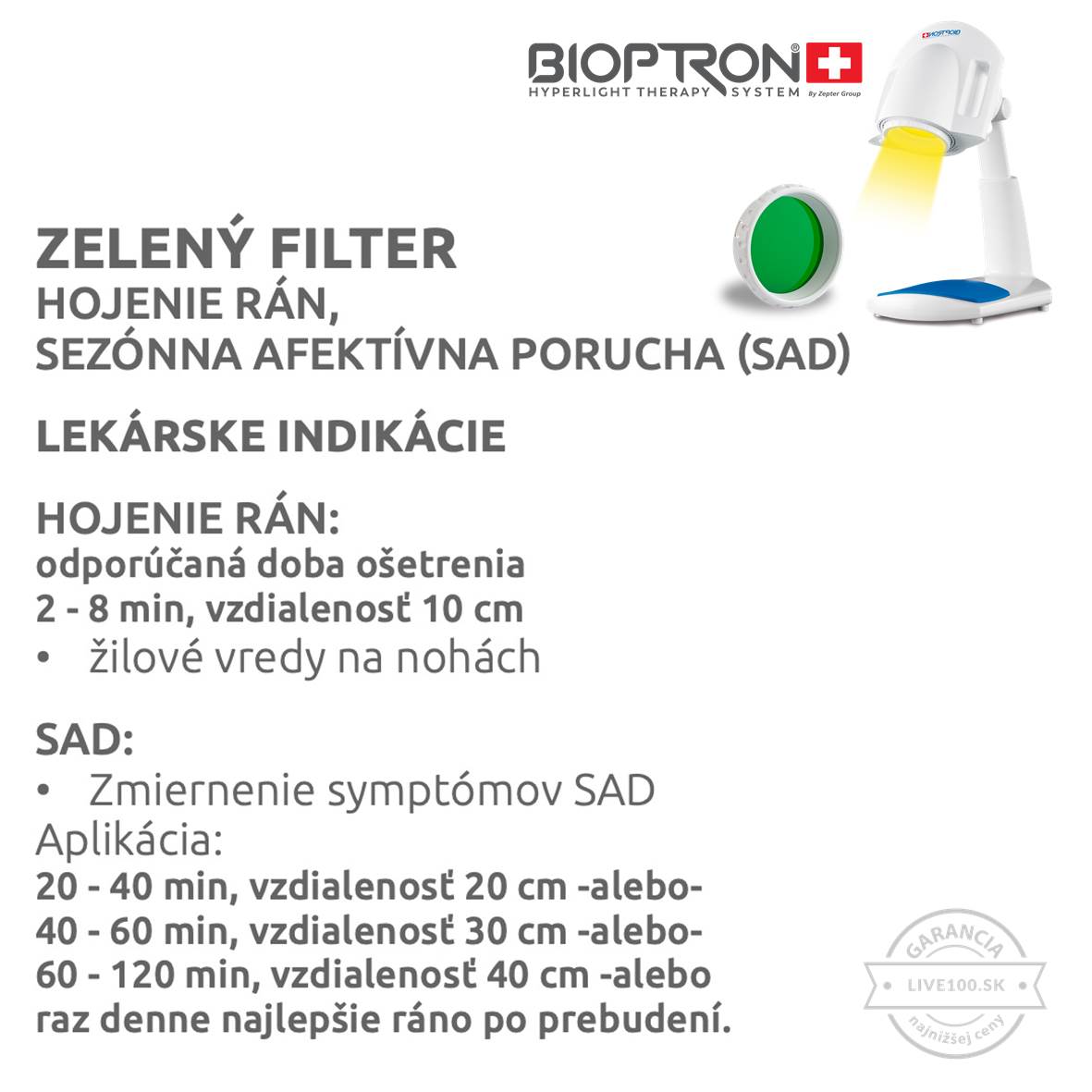 Zepter Bioptron Pro 1 - filter zelený najlepšia ponuka