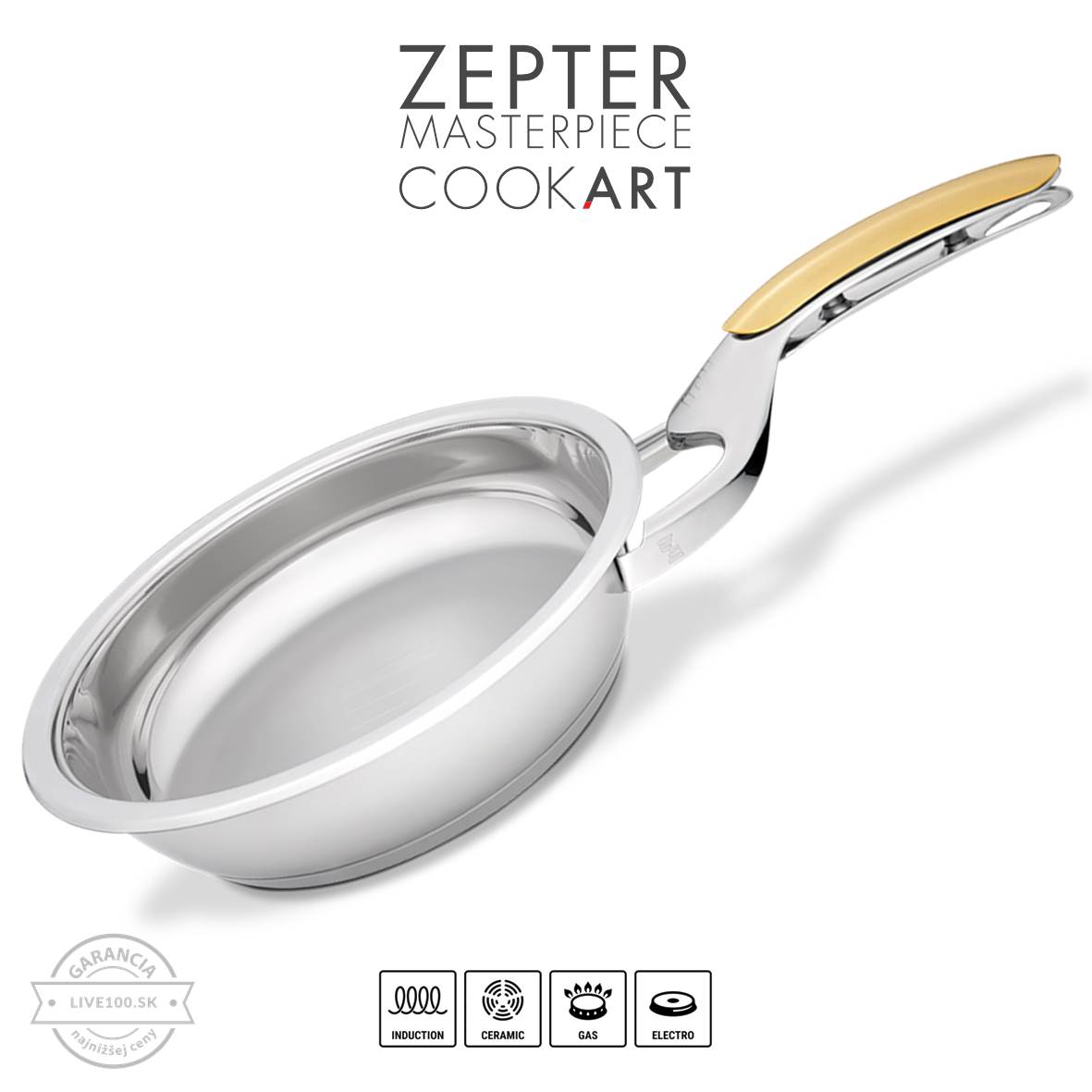zepter-panvica-20cm-1,6l-nepriľnavý-povrch-leštený-šikmý-pohľad
